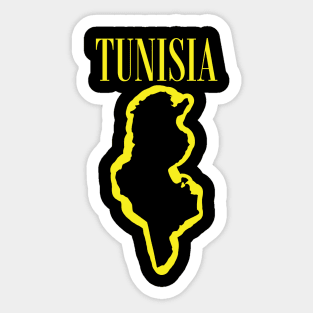 Vibrant Tunisia Africa: Unleash Your 90s Grunge Spirit! Sticker